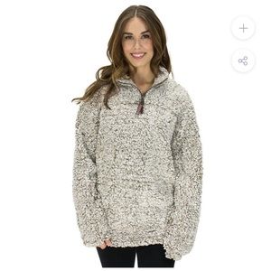 True grit Fluffy Sherpa quarter zip pullover